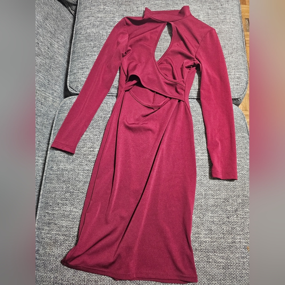 S red tear drop dress